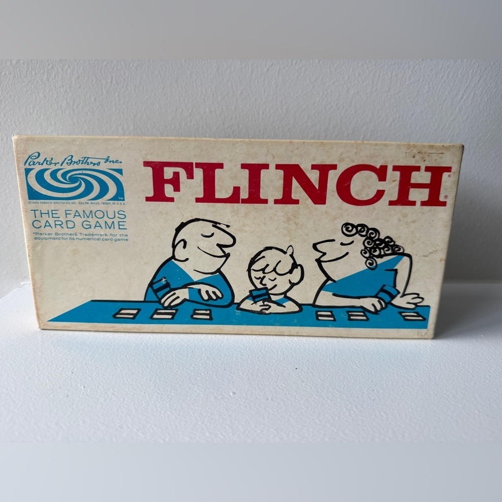 Flinch Famous Card Game, Parker Brothers 1963, Vintage Read Description